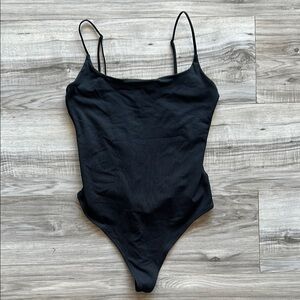 3/$25 ITEM - BABATON Black Spaghetti Strap Bodysuit